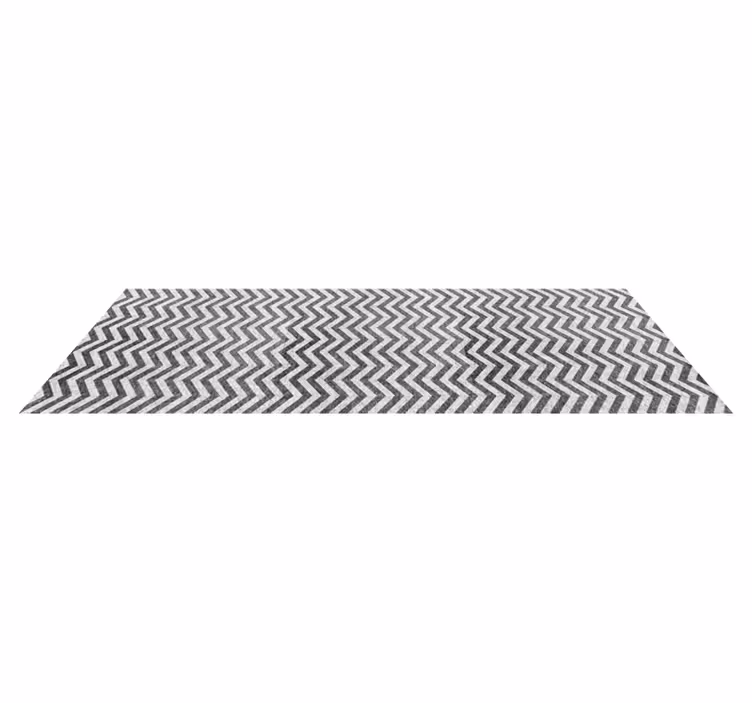 Tapis vinyle couloir géométrique zigzag - TenStickers