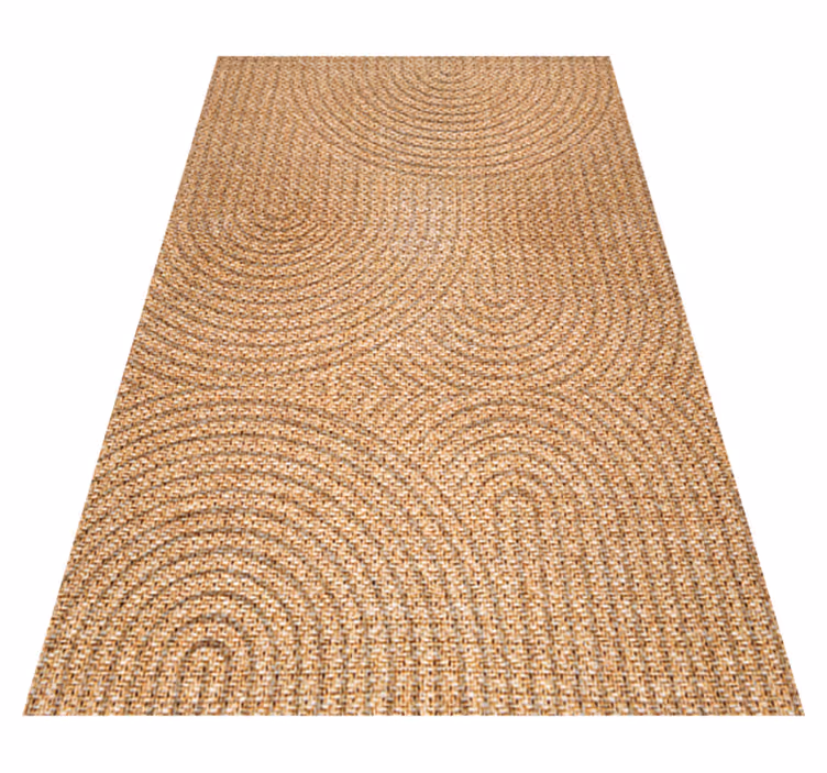 Tapis vinyle salon arcs effet tissé - TenStickers