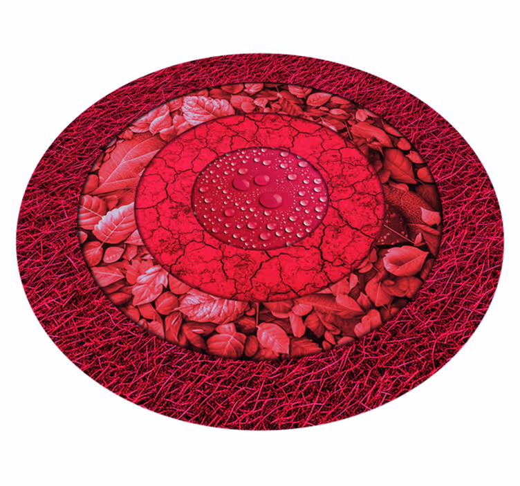 Tapis vinyle rond salon cercles texturés - TenStickers