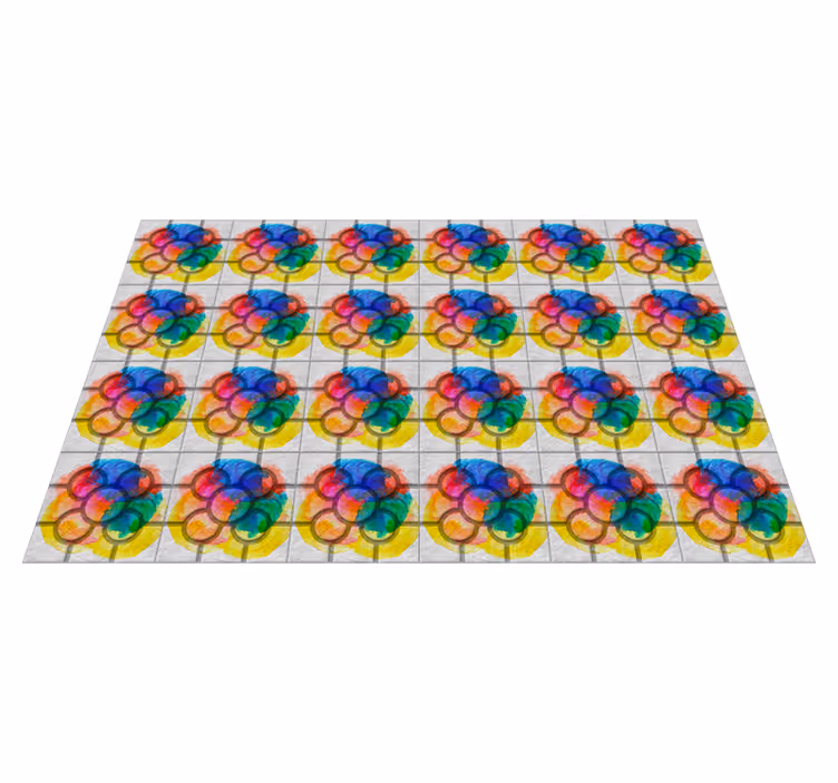 Tapis vinyle rétro pavés de rue de Bilbao - TenStickers