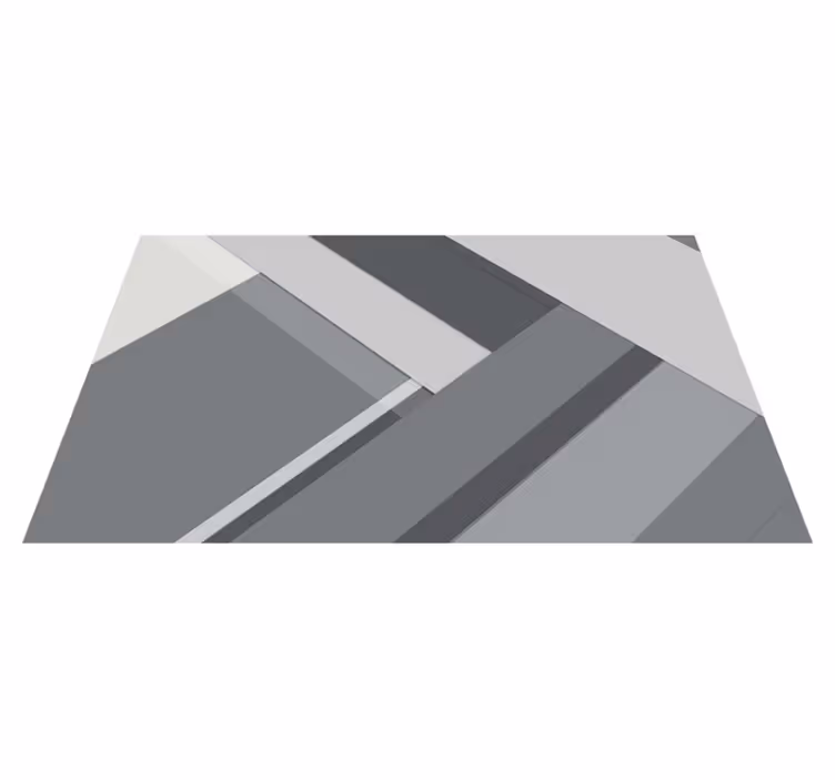 Tapis vinyle bureau motif gris géométrique - TenStickers