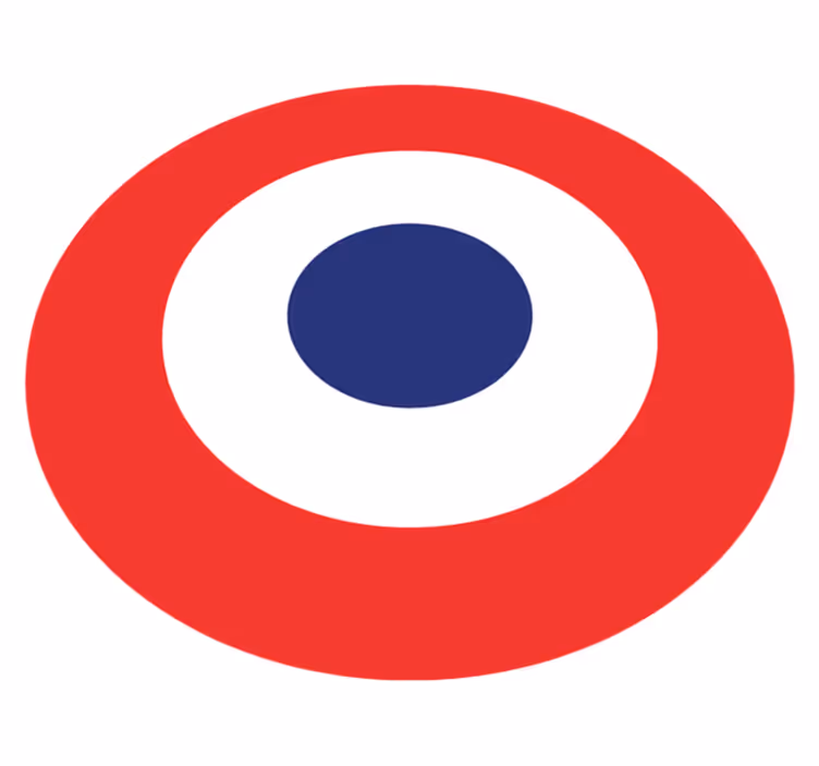 Tapis vinyle rond cocarde française - TenStickers