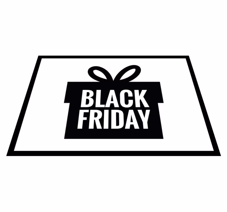 Tapis vinyle boîte cadeau Black Friday - TenStickers