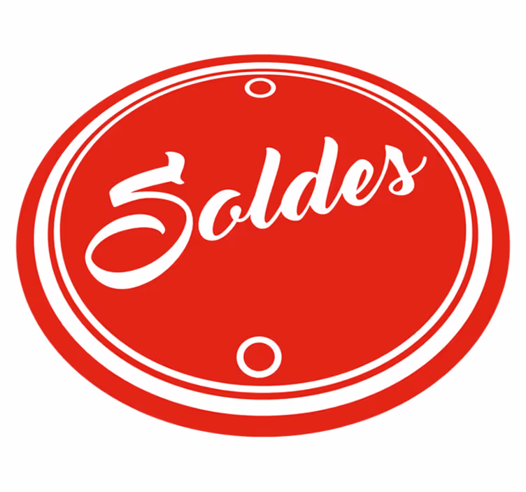 Tapis vinyle rond rouge Soldes - TenStickers