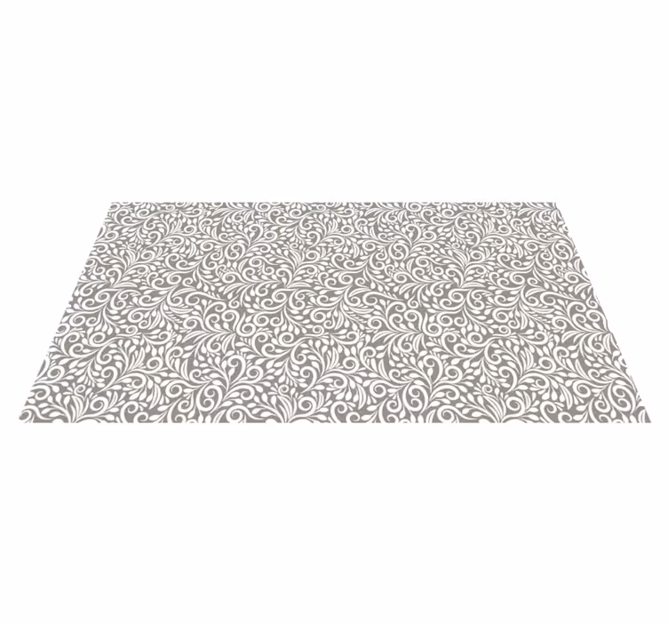 Tapis lino cuisine motif gris Ruskin - TenStickers