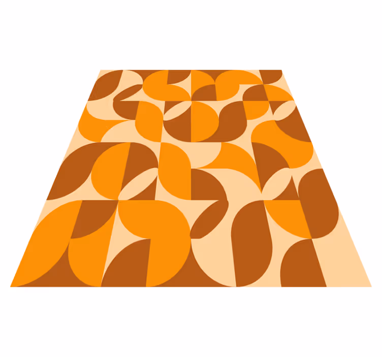 Tapis vinyle orange rétro - TenStickers