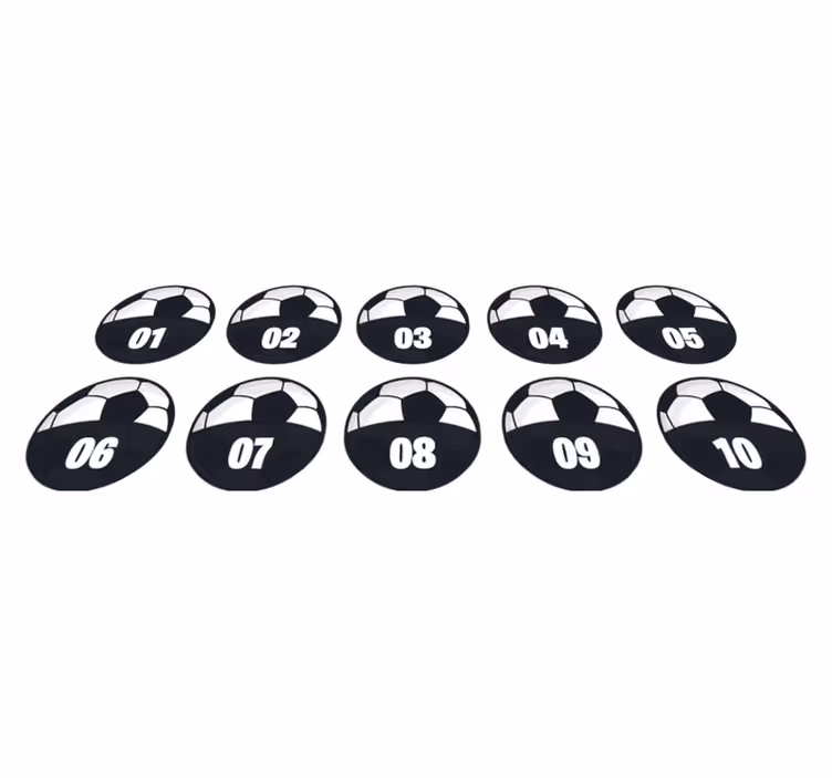 Tapis vinyles ronds ado d'entraînement de football - TenStickers