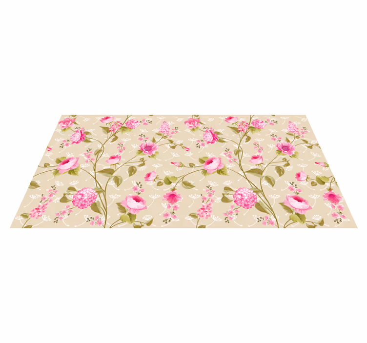 Tapis vinyle plantes surface à motifs floraux - TenStickers