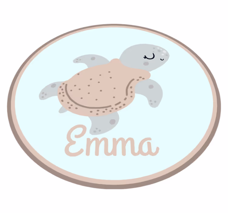 Tapis vinyle personnalisé tortue personnalisable - TenStickers
