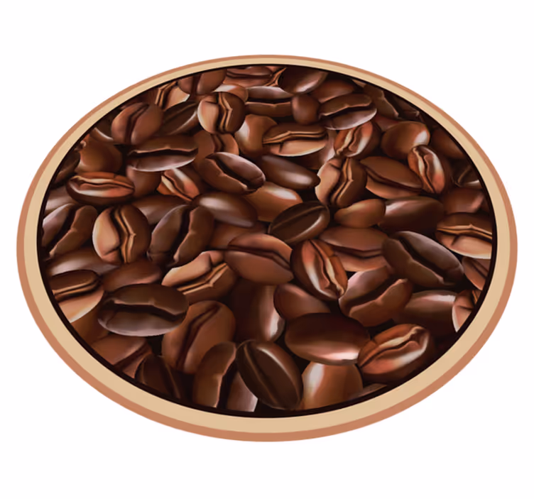 Tapis vinyle texture cercle de grains de café - TenStickers