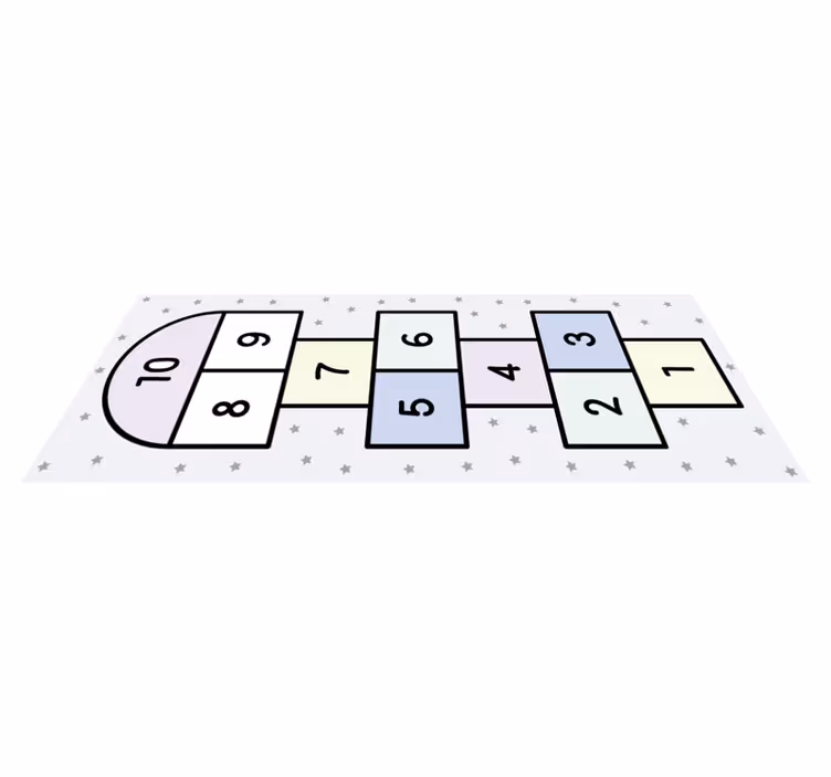 Tapis vinyle jeux jeu de marelle - TenStickers