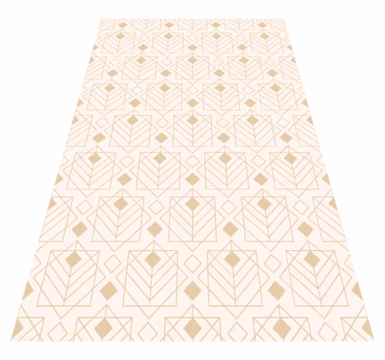 Tapis vinyle beige motif art déco - TenStickers