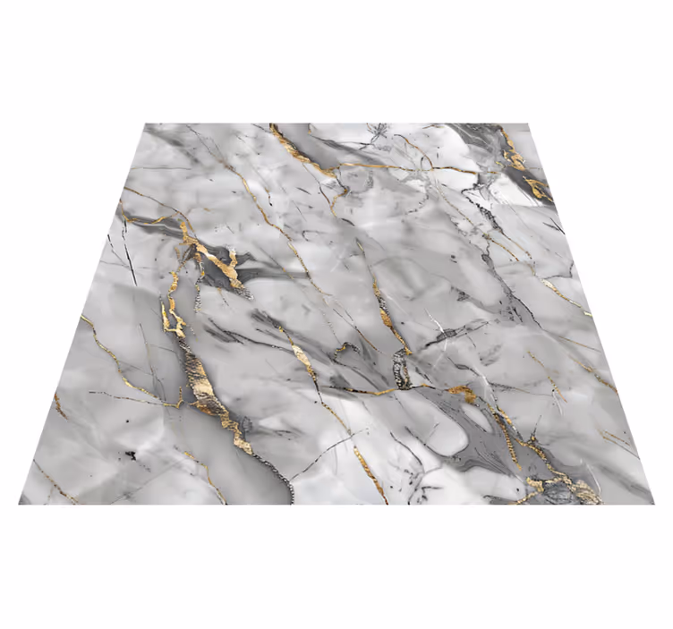 Tapis vinyle marbre gris et beige - TenStickers