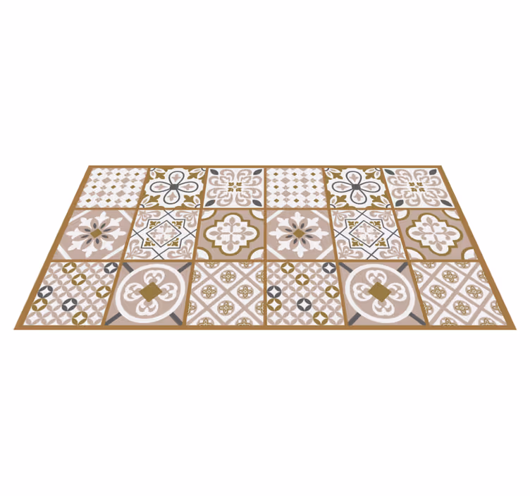 is lino cuisine carreaux de ciment accent de sol à motifs - TenStickers