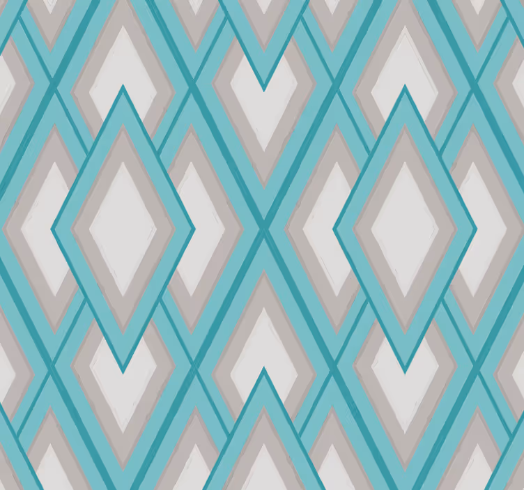 Papier peint géometrique motifs de diamants harmonieux - TenStickers