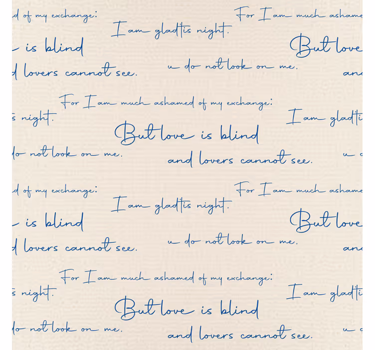 Papier peint texte romantique pour chambre - TenStickers