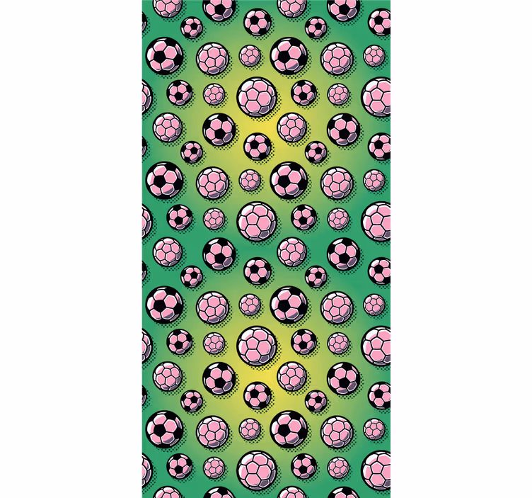 Papier peint rayé motif de balle sportive - TenStickers