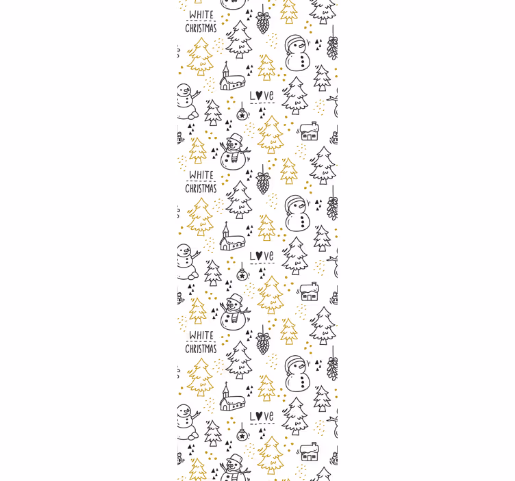 Papier peint noel scène hivernale festive - TenStickers