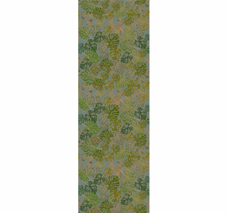 Papier peint feuilles motif vert monstera - TenStickers