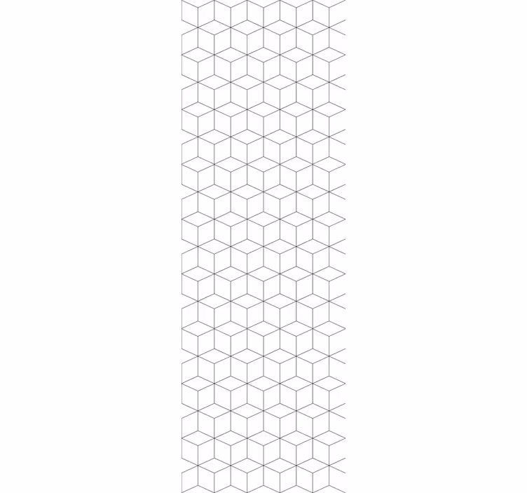 Papier peint géometrique motif hexagonal blanc - TenStickers
