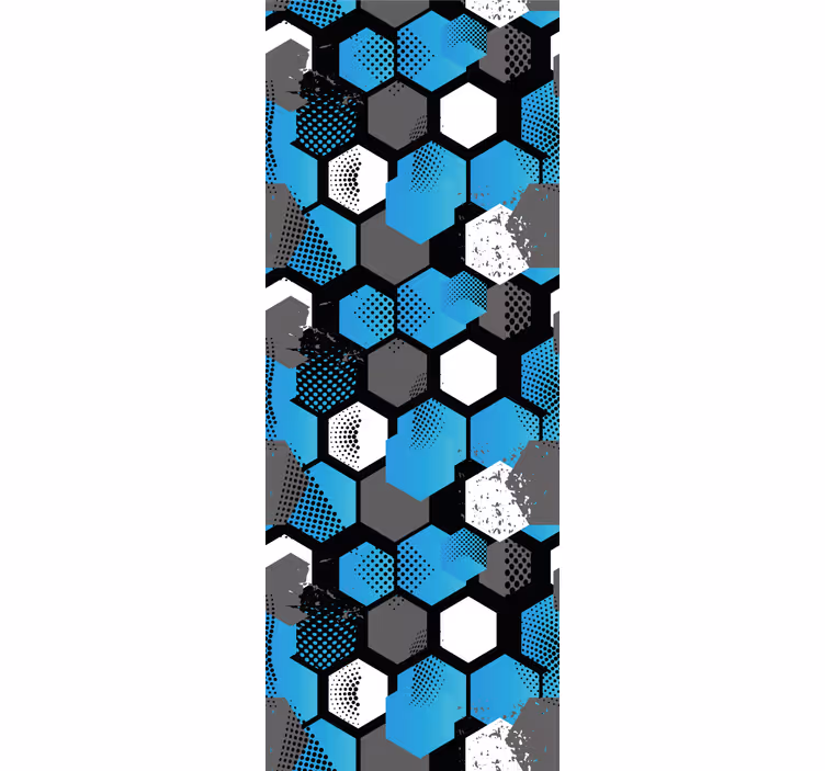 Papier peint géometrique motif hexagonal dynamique - TenStickers