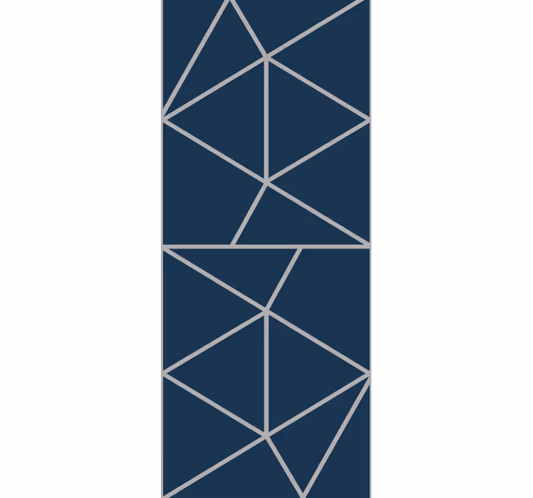 Papier peint géometrique motif bleu à lignes fines - TenStickers