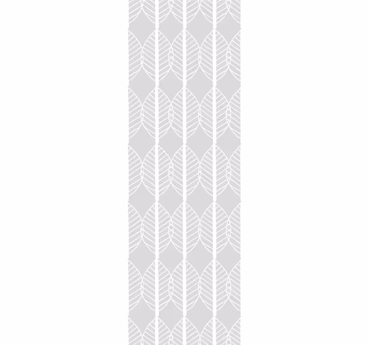 Papier peint feuilles motif à rayures grises - TenStickers
