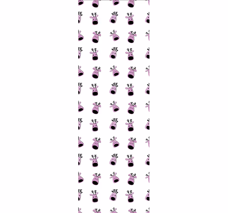 Papier peint animaux visages de rennes heureux - TenStickers