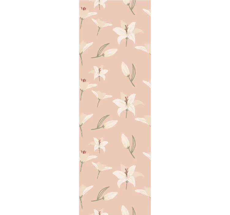Papier peint floral motif floral délicat beige - TenStickers