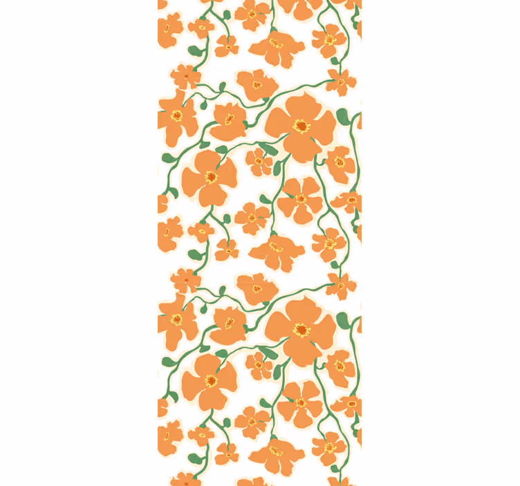 Papier peint floral design floral épanoui - TenStickers