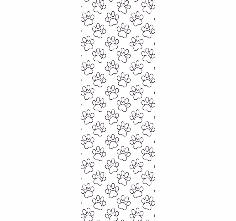 Papier peint chat motif d'empreinte de patte - TenStickers