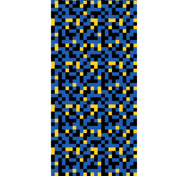 Papier peint géometrique blocs de couleurs pixelisés - TenStickers