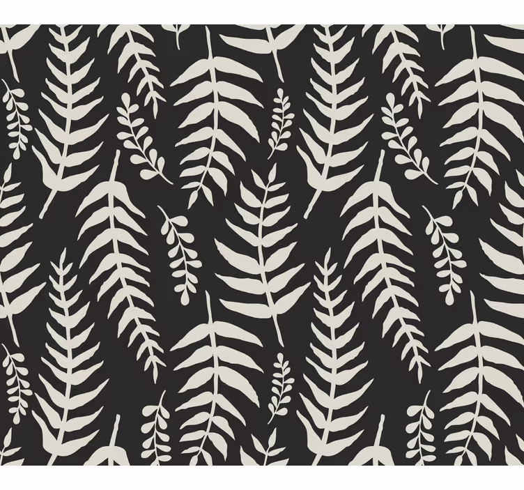Papier peint feuilles motif de feuillage - TenStickers