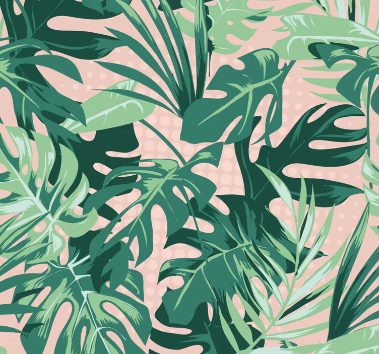 Papier peint jungle conception de plantes tropicales - TenStickers