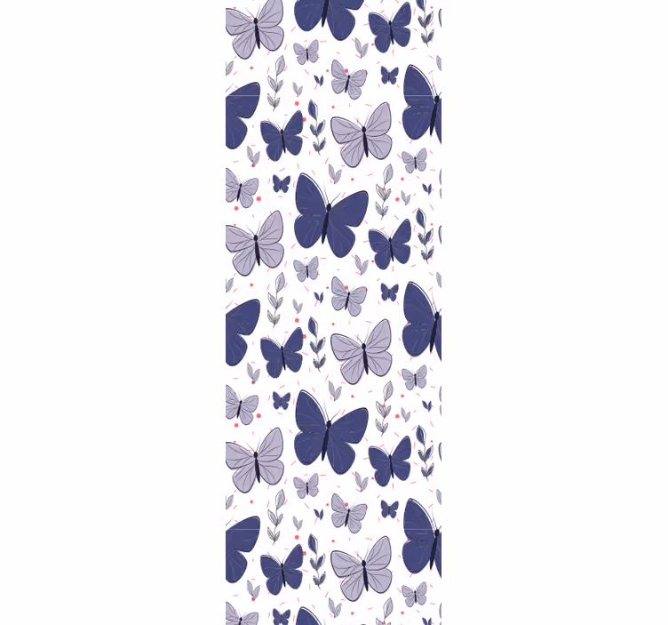 Papier peint papillon ailes violettes flottantes - TenStickers