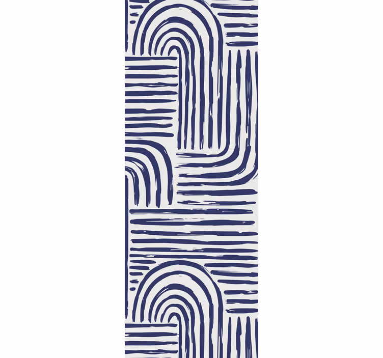 Papier peint géometrique conception de lignes courbes - TenStickers
