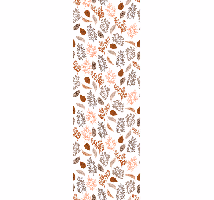 Papier peint feuilles dispersion botanique d'automne - TenStickers