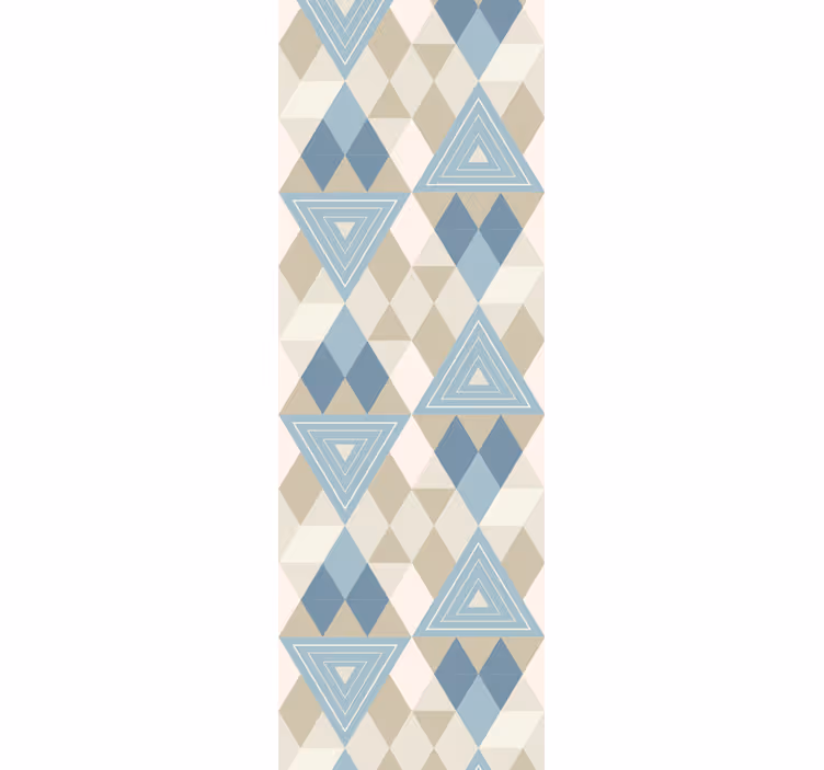 Papier peint géometrique triangles et diamants - TenStickers