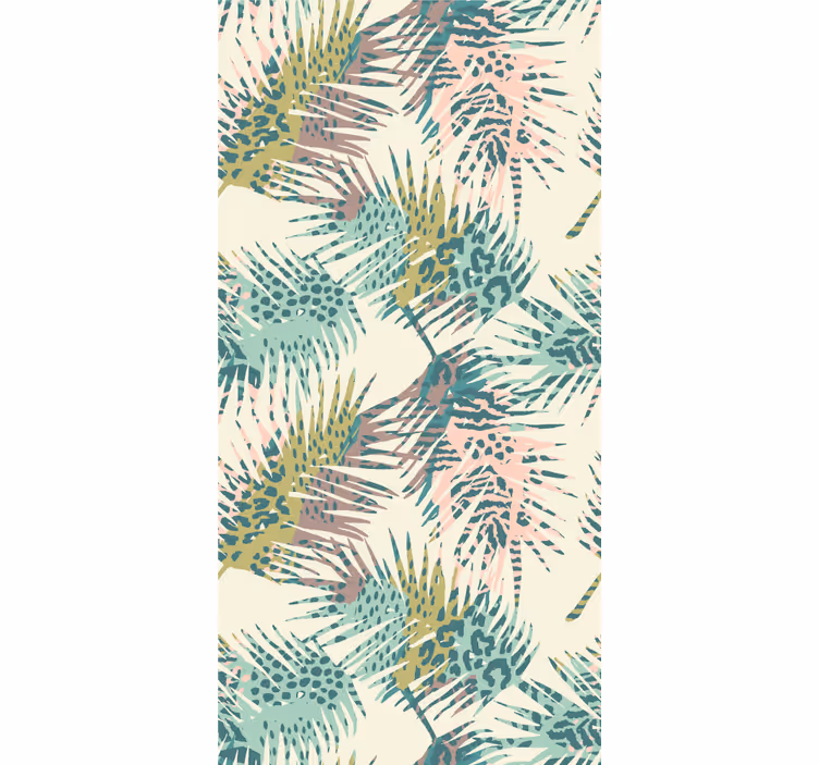 Papier peint feuilles scène de feuillage tropical - TenStickers