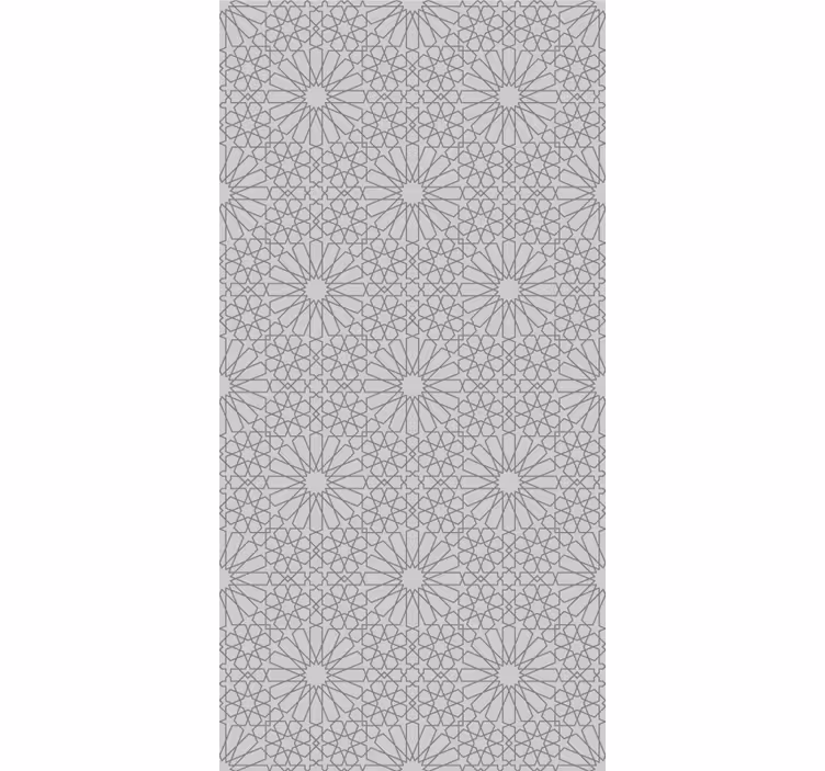 Papier peint fleurs imprimé gris chic - TenStickers