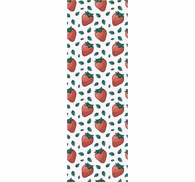 Papier peint cuisine fraises fraîches florales - TenStickers