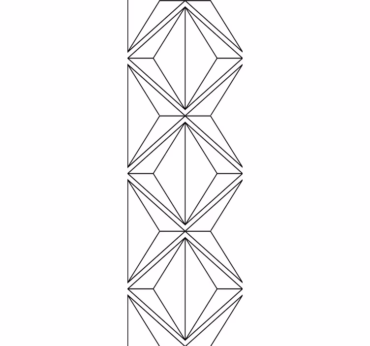 Papier peint géometrique formes de diamant stylisées - TenStickers