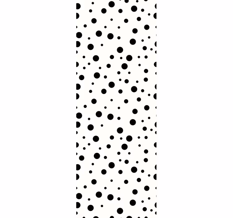 Papier peint cercles points noirs - TenStickers