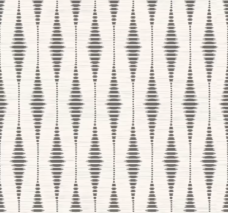 Papier peint géométrique rabaul ikat gris et beige - TenStickers