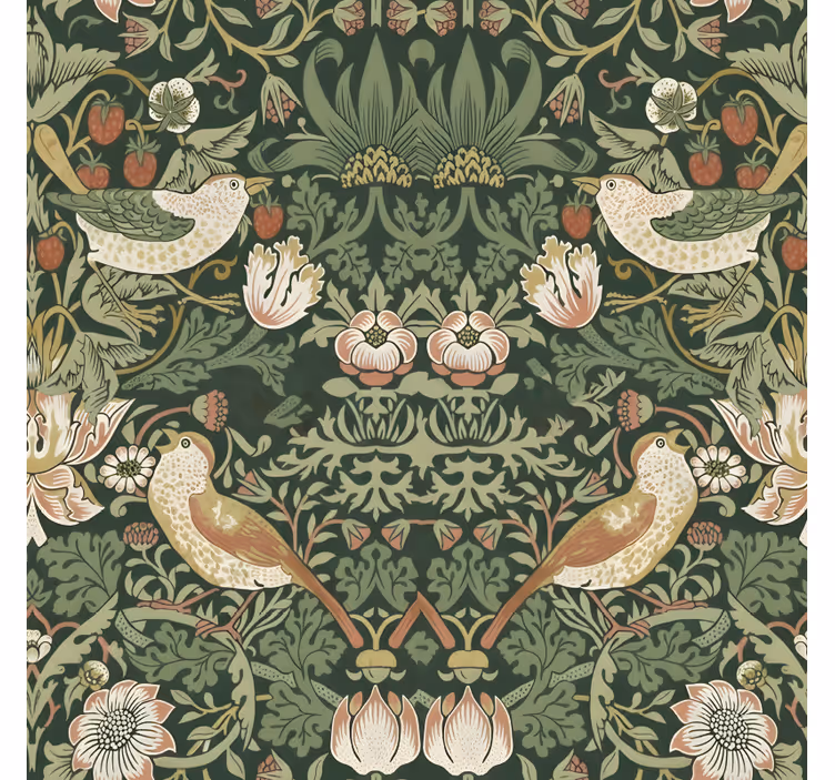 Papier peint oiseaux style morris - TenStickers