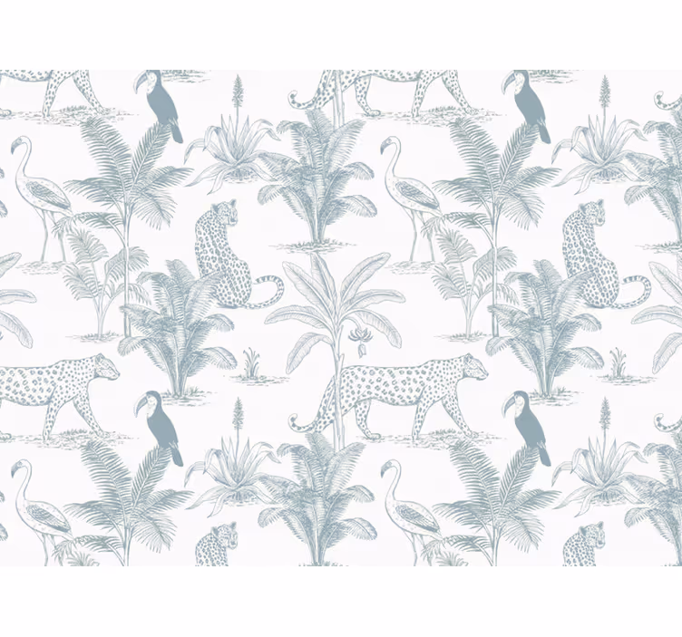 Papier peint animaux animaux tropicaux sobres - TenStickers