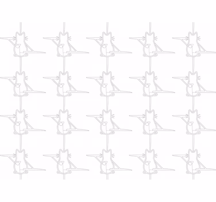 Papier peint chat contour - TenStickers
