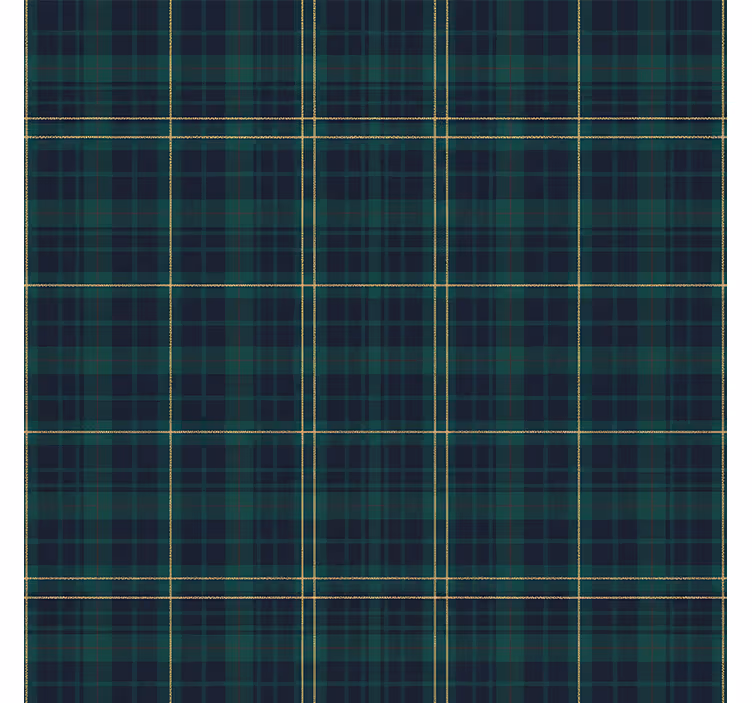 Papier peint vert tartan foncé - TenStickers