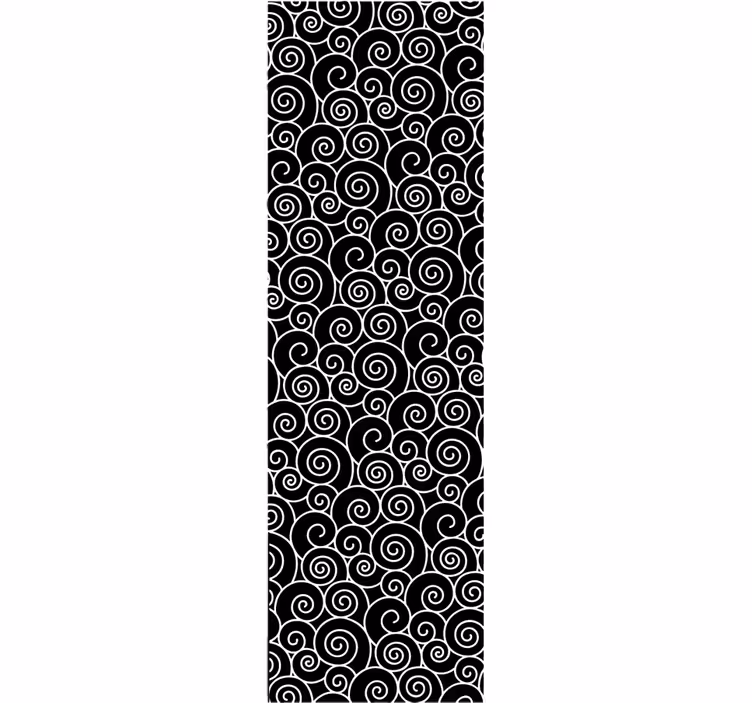 Papier peint géométrique vagues noires et blanches - TenStickers