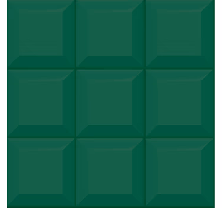 Papier peint géométrique carrés verts 3d - TenStickers
